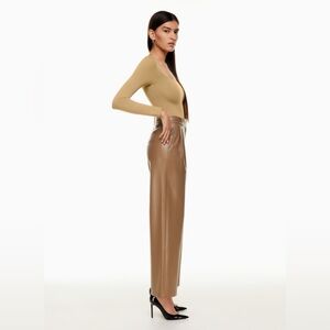 Aritzia Babaton Pleated Pant Vegan Leather - 6